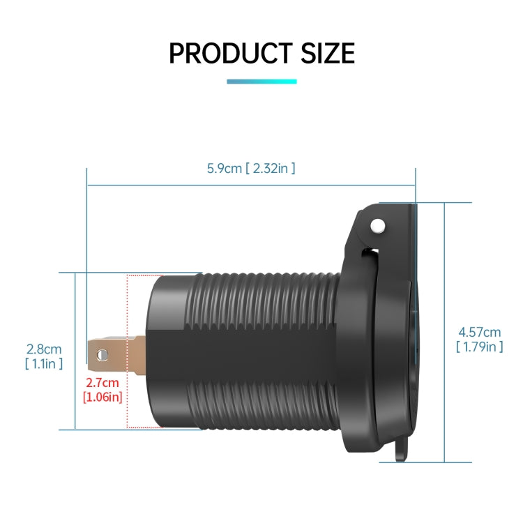 ZH-1786A1 QC3.0 USB-A + Type-C Dual Interface Car Charger, ZH-1786A1