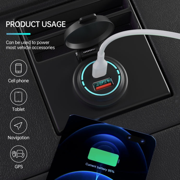 ZH-1786A2 QC3.0 USB-A + Type-C Dual Interface Car Charger, Cable Length: 60cm, ZH-1786A2