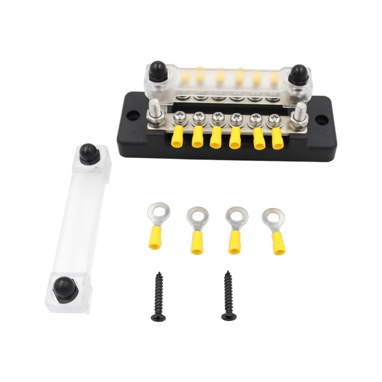 CP-3024 150A 12-48V RV Yacht Double-row 6-way Busbar with Ring Terminals, CP-3024