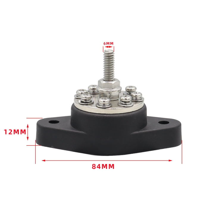 1/4 inch M6 RV Yacht 8-way Terminal Stud with 2 M5x20 Screws, CP-3059-01, CP-3059-02