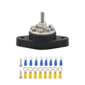 1/4 inch M6 RV Yacht 8-way Terminal Stud with 2 M5x20 Screws + 16pcs Terminals, CP-3063, CP-3064
