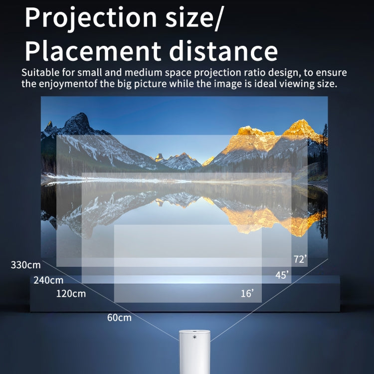 T1 480x360 800 Lumens Portable Mini LED Projector, Specification:EU Plug, EU Plug
