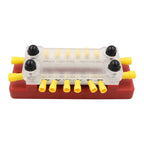 CP-3114 1 Pair 150A 12-48V RV Yacht Double-row 6-way Busbar with 32pcs Terminals, CP-3114