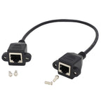 RJ45 Female to Female LAN Extension Cable with Screw Lock, 30cm, 60cm, 1m, 2m