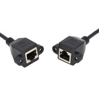 RJ45 Female to Female LAN Extension Cable with Screw Lock, 30cm, 60cm, 1m, 2m
