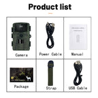 PR5000 2 Inch LCD Screen 1080P WiFi Infrared Night Vision Wildlife Hunting Tracking Camera, PR5000