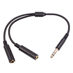 3718 6.35mm Male to Dual Female 1/4 TRS Stereo Audio Cable, Length: 30cm, 6.35mm M to 2 x F 30cm