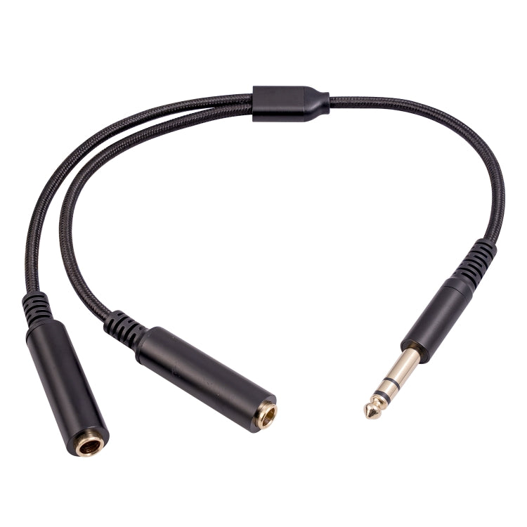 3718 6.35mm Male to Dual Female 1/4 TRS Stereo Audio Cable, Length: 30cm, 6.35mm M to 2 x F 30cm