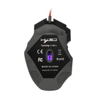 HXSJ A907 7 Keys Colorful Luminous 7D Wired Gaming Mouse, A907 Black, A907 Red
