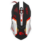 HXSJ S100 6 Keys Colorful Luminous Wired Gaming Mouse, S100