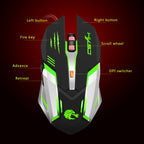 HXSJ S100 6 Keys Colorful Luminous Wired Gaming Mouse, S100