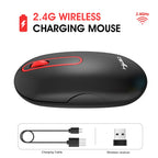 HXSJ T15 2.4GHz 4 Keys Wireless Mute Mouse, T15 Black, T15 White