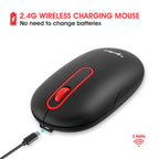 HXSJ T15 2.4GHz 4 Keys Wireless Mute Mouse, T15 Black, T15 White