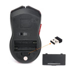 HXSJ X50 2.4G 6 Keys 1600DPI Three-speed Adjustable Wireless Mouse, X50 Black, X50 Red