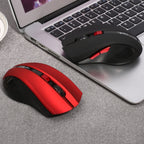 HXSJ X50 2.4G 6 Keys 1600DPI Three-speed Adjustable Wireless Mouse, X50 Black, X50 Red