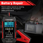 KONNWEI CR-10 2.4 inch Car Battery Charger Battery Pulse Repair Tool, EU Plug, US Plug, UK Plug