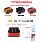 KONNWEI KW903 Bluetooth 5.0 OBD2 Car Fault Diagnostic Scan Tools Support IOS / Android, KW903