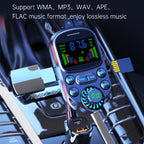 BC86 Colorful Screen Car Bluetooth 5.3 FM Transmitter MP3 Player, BC86