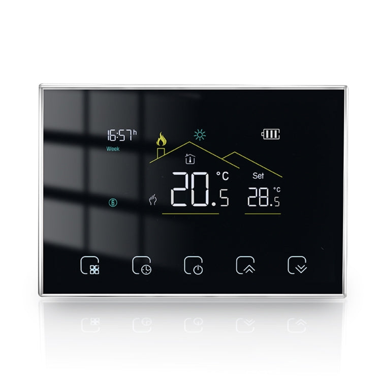 BHT-8000RF-VA- GBC Wireless Smart LED Screen Thermostat Without WiFi, Specification:Electric / Boiler Heating, Electric Heating, Electric Boiler Heating, Boiler Heating, Water Heating, Hydroelectric Heating, Water Boiler Heating