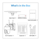 ESCAM QF724 3MP 24h Recording Cloud Storage PT 4G PIR Alarm IP Camera with Solar Panel, AU Plug