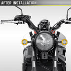 1 Pair Motorcycles Universal Rotating LED Dual-color Flow Turn Signal Light