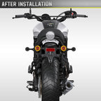 1 Pair Motorcycles Universal Rotating LED Dual-color Flow Turn Signal Light