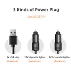 F4310 360-Degree Rotating Adjustable Car Three-Head Fan, F4310 USB Universal, F4310 12V Cigarette Lighter, F4310 24V Cigarette Lighter