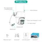QX82 400W Dual Screen Dual Channel Synchronous Monitoring IP Camera, AU Plug, US Plug, EU Plug, UK Plug