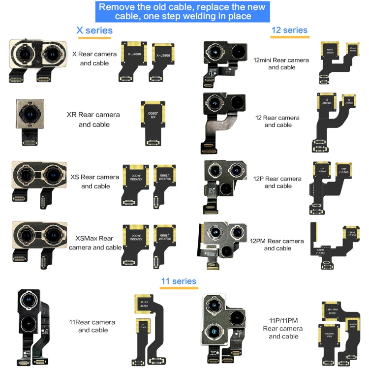 i2C Back Facing Wide Camera Cable, For iPhone XR J3900