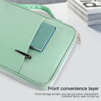 Portable Cloth Texture Leather Bag, For 9.7-11 inch Laptop