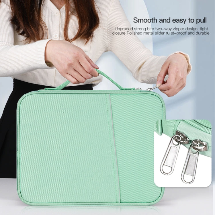 Portable Cloth Texture Leather Bag, For 9.7-11 inch Laptop