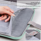 Portable Cloth Texture Leather Bag, For 9.7-11 inch Laptop