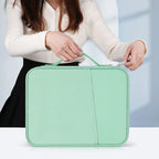 Portable Cloth Texture Leather Bag, For 9.7-11 inch Laptop
