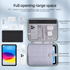 Portable Cloth Texture Leather Bag, For 12.9-13 inch Laptop