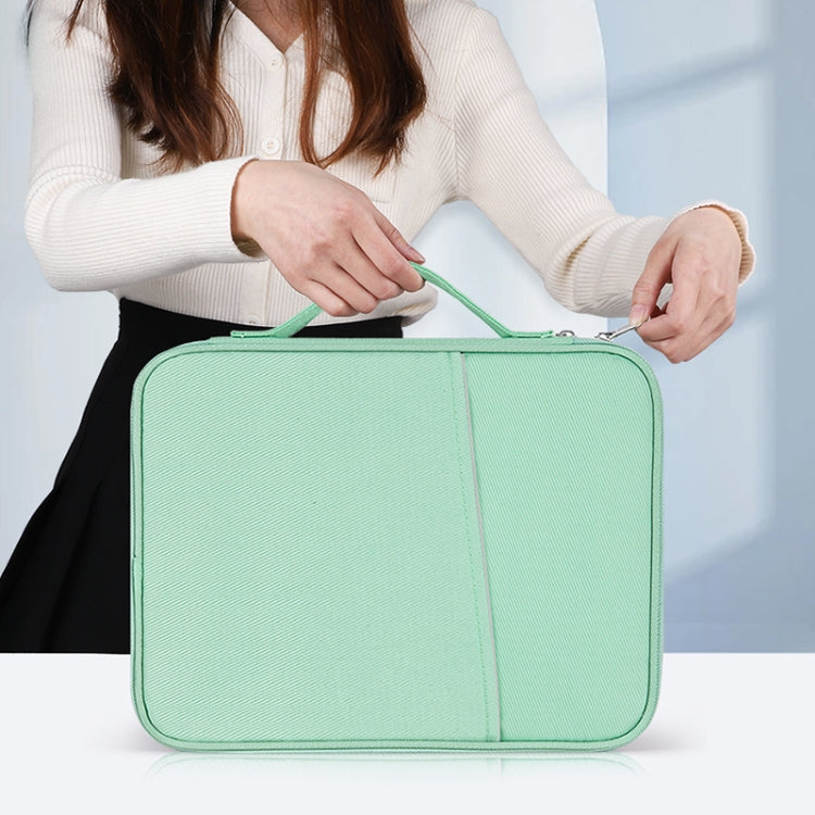 Portable Cloth Texture Leather Bag, For 12.9-13 inch Laptop