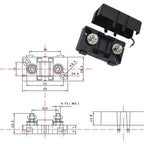 4 in 1 ANS-H Car Fuse Holder Fuse Box, 30A, 40A, 50A, 80A, 100A, 120A, 150A