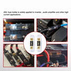 2 in 1 ANL Car Fuse Holder Electrical Protection Insulating Cover, 50A, 80A, 100A, 120A, 150A, 200A, 250A, 300A, 400A, 500A