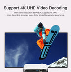 WOWOTO H10S TIDLP DMD 0.45 inch 1920 x 1080P 4K 500ANSI RGB LED Smart Projector, H10S