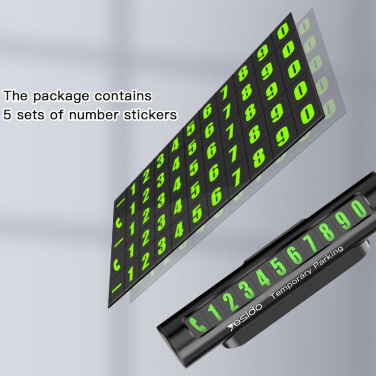 Yesido C68 Car Temporary Parking Card Magnetic Adsorption Luminous Phone Number Plate, C68