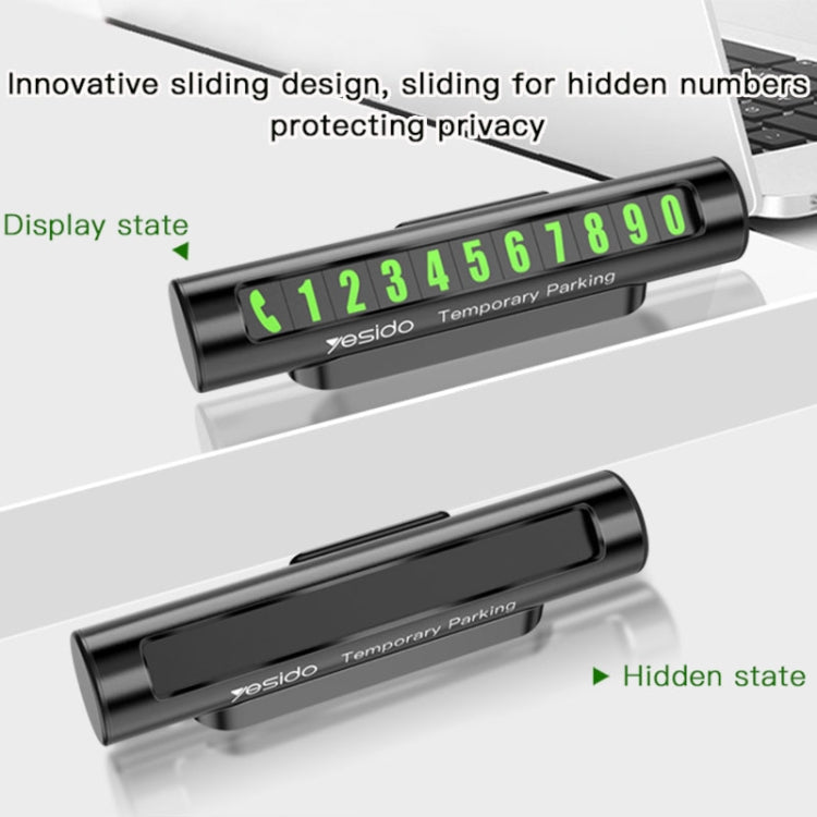 Yesido C68 Car Temporary Parking Card Magnetic Adsorption Luminous Phone Number Plate, C68