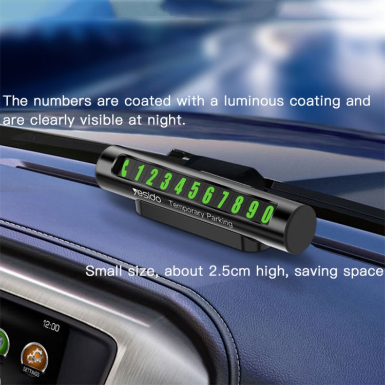 Yesido C68 Car Temporary Parking Card Magnetic Adsorption Luminous Phone Number Plate, C68