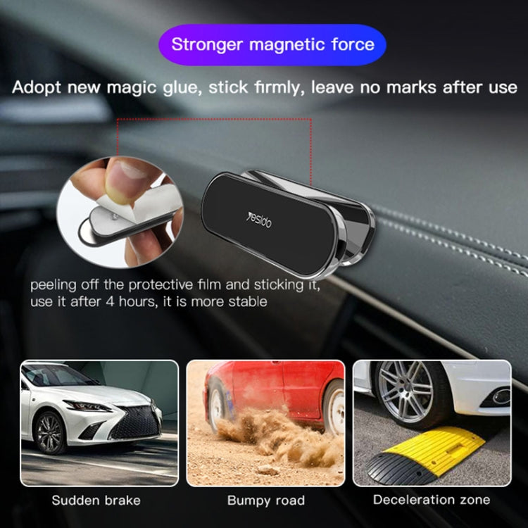 Yesido C82 Car 360 Degree Rotation Strong Magnetic Phone Holder, C82 (Silver), C82 (Black), C82 (Gold)