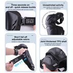 Motolsg Motorcycle Bicycle Riding Protective Gear, 2 in 1 Knee Pads, 2 in 1 Elbow Pads, 4 in 1 Elbow Pads