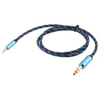 EMK 3.5mm Jack Male to 6.35mm Jack Male Gold Plated Connector Nylon Braid AUX Cable for Computer / X-BOX / PS3 / CD / DVD, 1m, 1.5m, 2m, 3m, 5m
