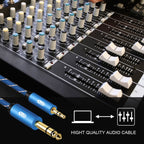 EMK 3.5mm Jack Male to 6.35mm Jack Male Gold Plated Connector Nylon Braid AUX Cable for Computer / X-BOX / PS3 / CD / DVD, 1m, 1.5m, 2m, 3m, 5m