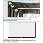 Simple Folding Thin Polyester Projector Film Curtain, 30 inch 16:9, 150 inch 4:3, 180 inch 16:9, 150 inch 16:9, 200 inch 16:9