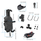 WUPP CS-1848B2 15W Motorcycle Wireless Fast Charging Phone Navigation Holder, Handlebars