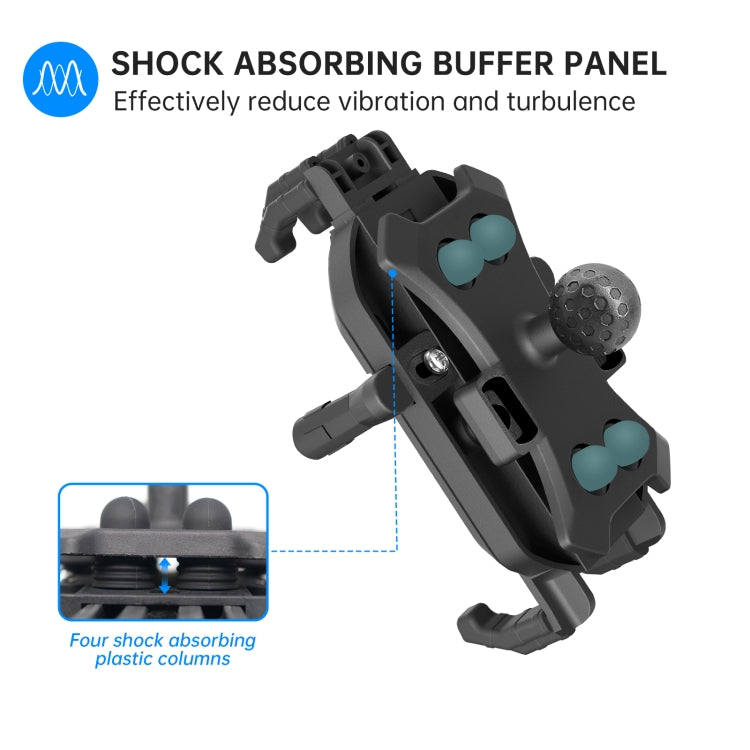 WUPP ZH-1848A1 Motorcycle Shock Absorption Riding Phone Navigation Holder, M8 Ball Joint, M10 Ball Joint
