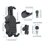WUPP ZH-1848A1 Motorcycle Shock Absorption Riding Phone Navigation Holder, M8 Ball Joint, M10 Ball Joint