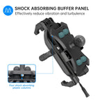 WUPP ZH-1848B1 15W Motorcycle Wireless Fast Charging Phone Navigation Holder, M8 Ball Joint, M10 Ball Joint
